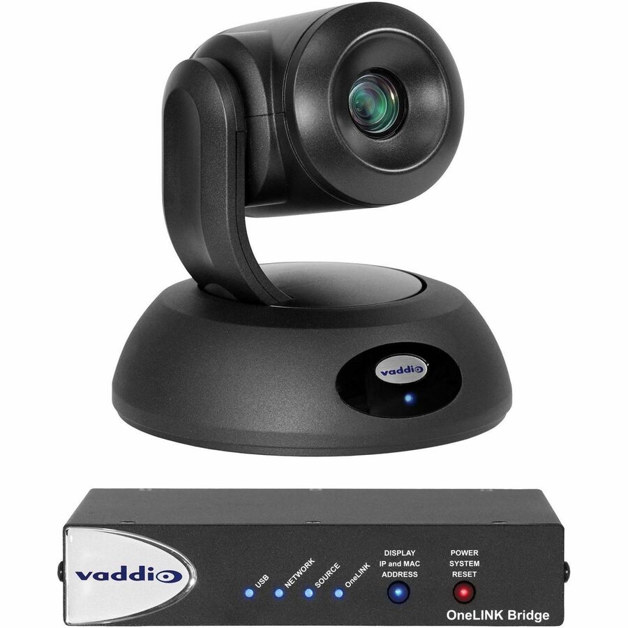 Vaddio RoboSHOT 12E HDBT Video Conferencing Camera - Black - USB 3.0 - TAA Compliant