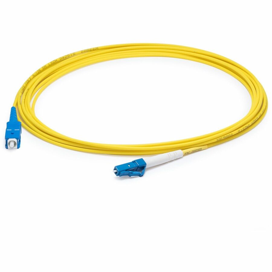 AddOn 13m SC to LC Yellow OS2 Simplex LSZH SMF (Single Mode) Fiber Patch Cable, 9/125