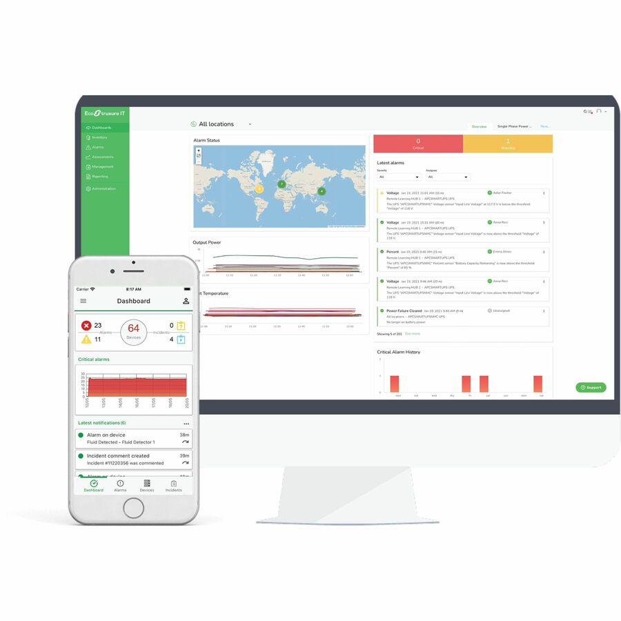 Subscription, Ecostruxure IT Expert, 5 years, 5 nodes, Remote monitoring and management of Data Centers.