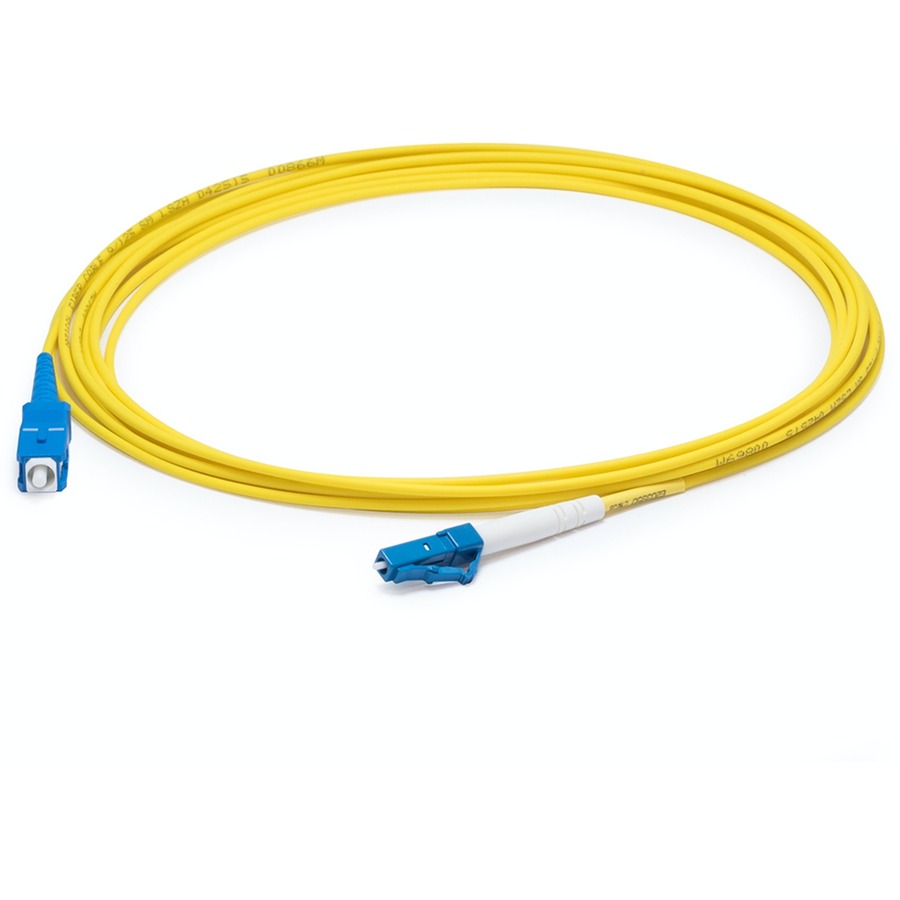 AddOn 18m SC to LC Yellow OS2 Simplex LSZH SMF Fiber Patch Cable