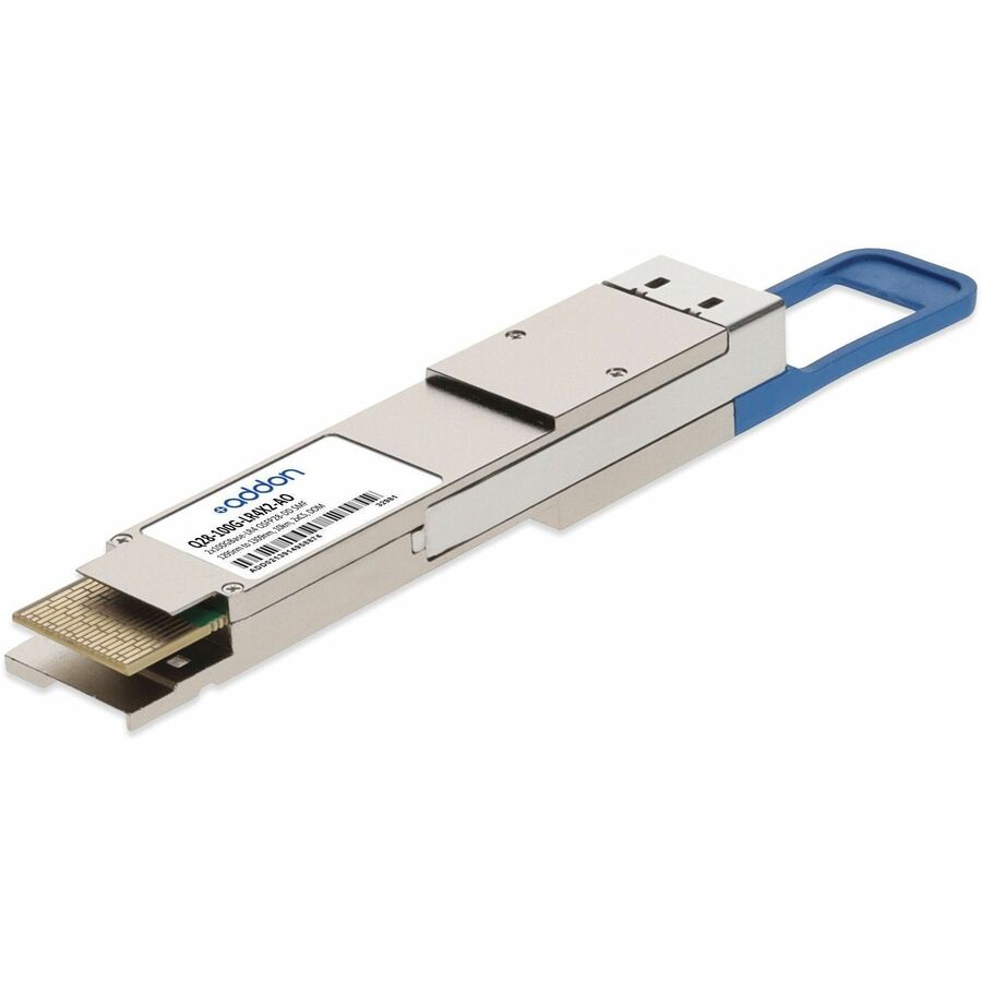 AddOn MSA and TAA 2x100GBase-LR4 QSFP28-DD Transceiver (SMF, 1295nm to 1309nm, 10km, 2xCS, DOM)