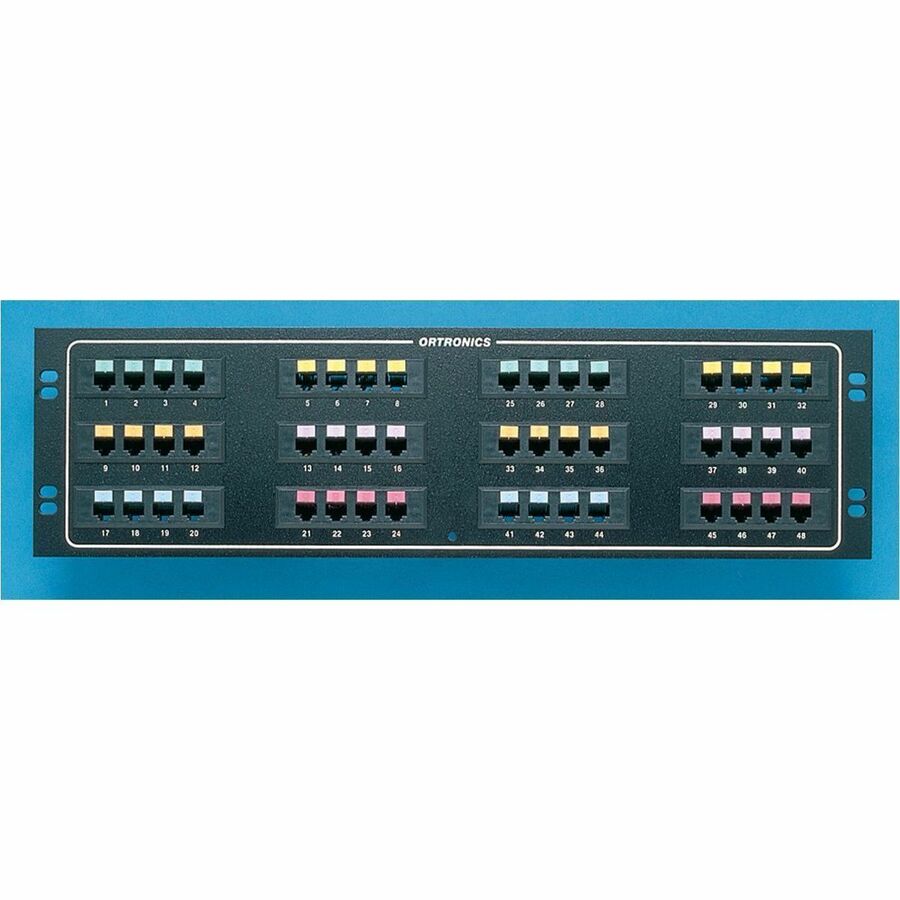 Ortronics Telco / Mod 6 Flat - High Density Patch Panel - 48 Ports / 3 and 4 / F50