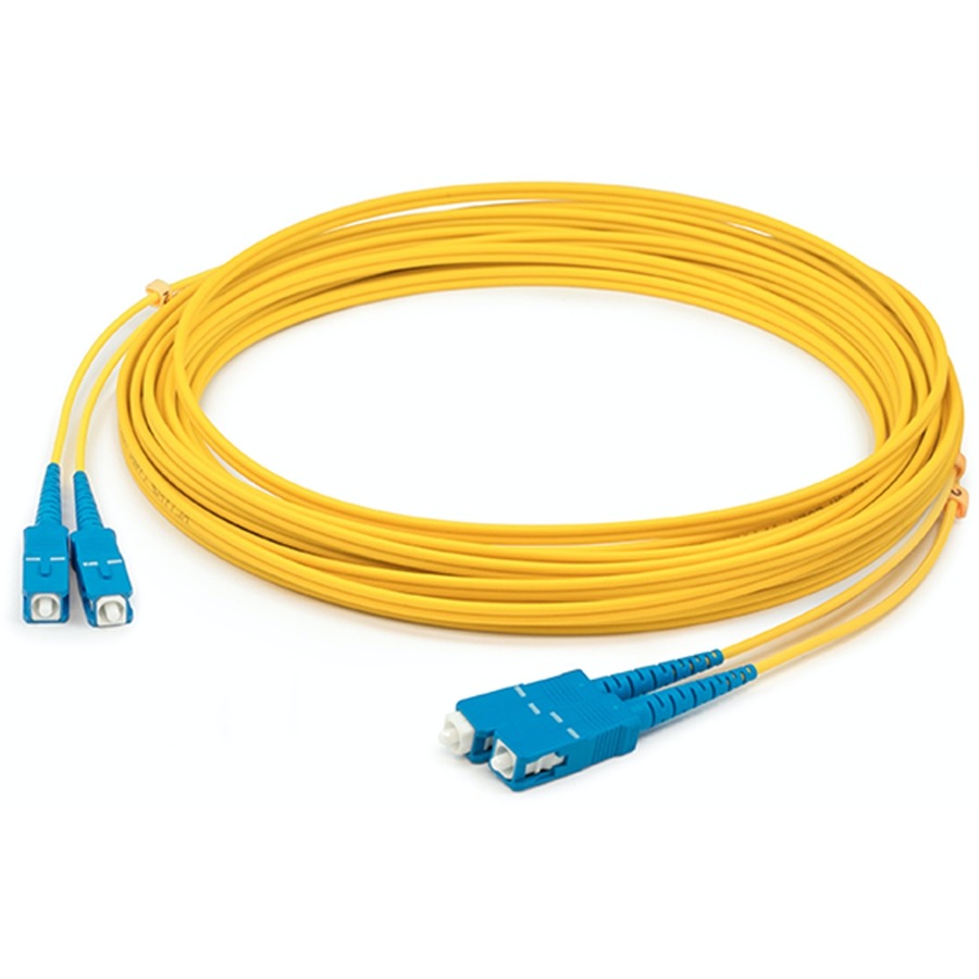 AddOn 16m SC to SC Yellow OS2 Duplex OFNP (Plenum-Rated) SMF Fiber Patch Cable