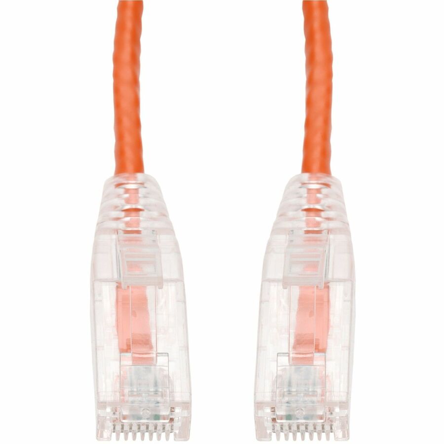 AddOn 12ft Orange CAT6 Slim PVC Ethernet Cable Snagless Clear-Claw RJ-45 M/M CAT 6