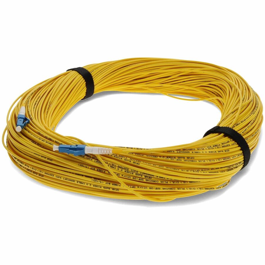 AddOn 84m LC to LC Yellow OS2 Simplex OFNR (Riser-Rated) SMF (Single Mode) Fiber Patch Cable, 9/125