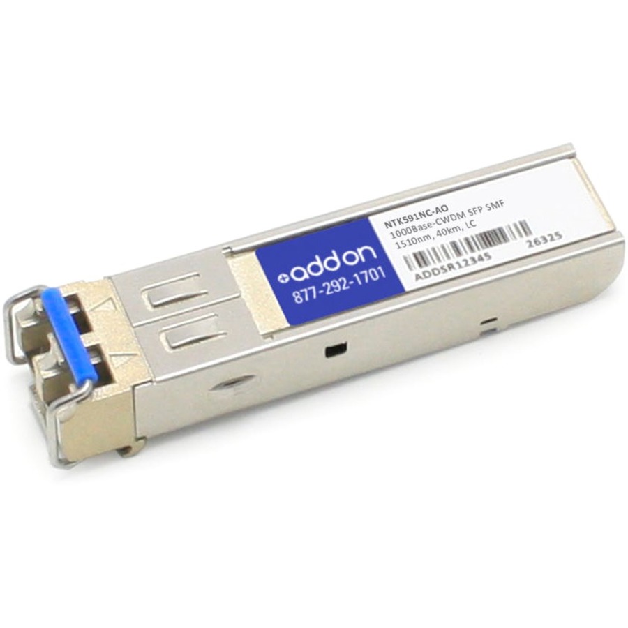 AddOn Ciena® NTK591NC Compatible TAA 1000Base-CWDM SFP Transceiver (SMF, 1510nm, 40km, LC, DOM)