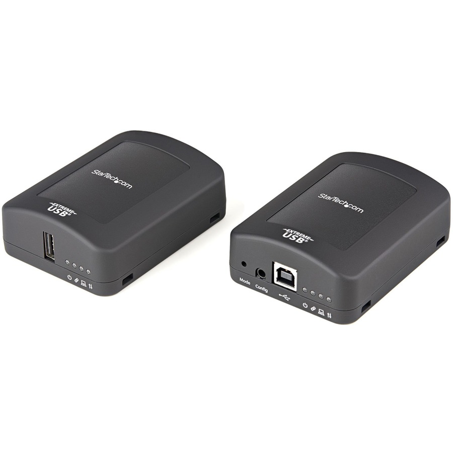 StarTech USB 2.0 Extender over Cat5e or Cat6 RJ45 Cable - 330ft/100m USB Extender Adapter Kit w/ ESD - Locally or Remotely Powered