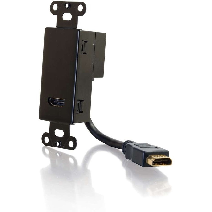 C2G HDMI Pass Through Wall Plate - Black