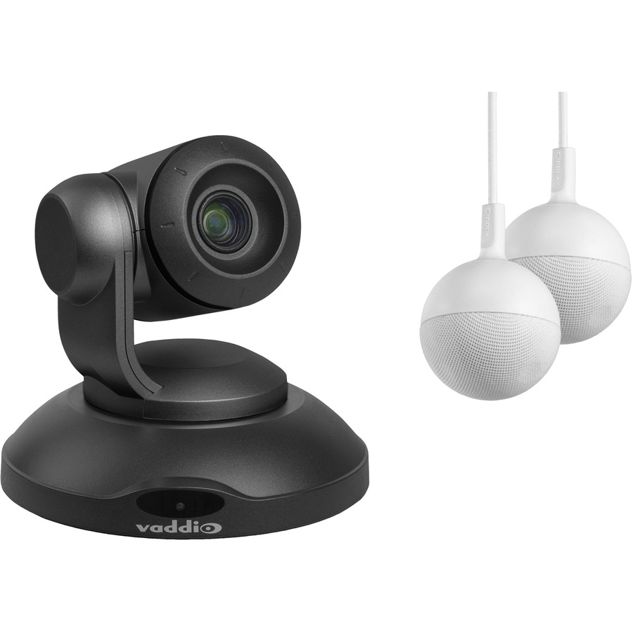 Vaddio ConferenceSHOT Video Conferencing Kit - Includes PTZ Camera and Two CeilingMIC Microphones - Black