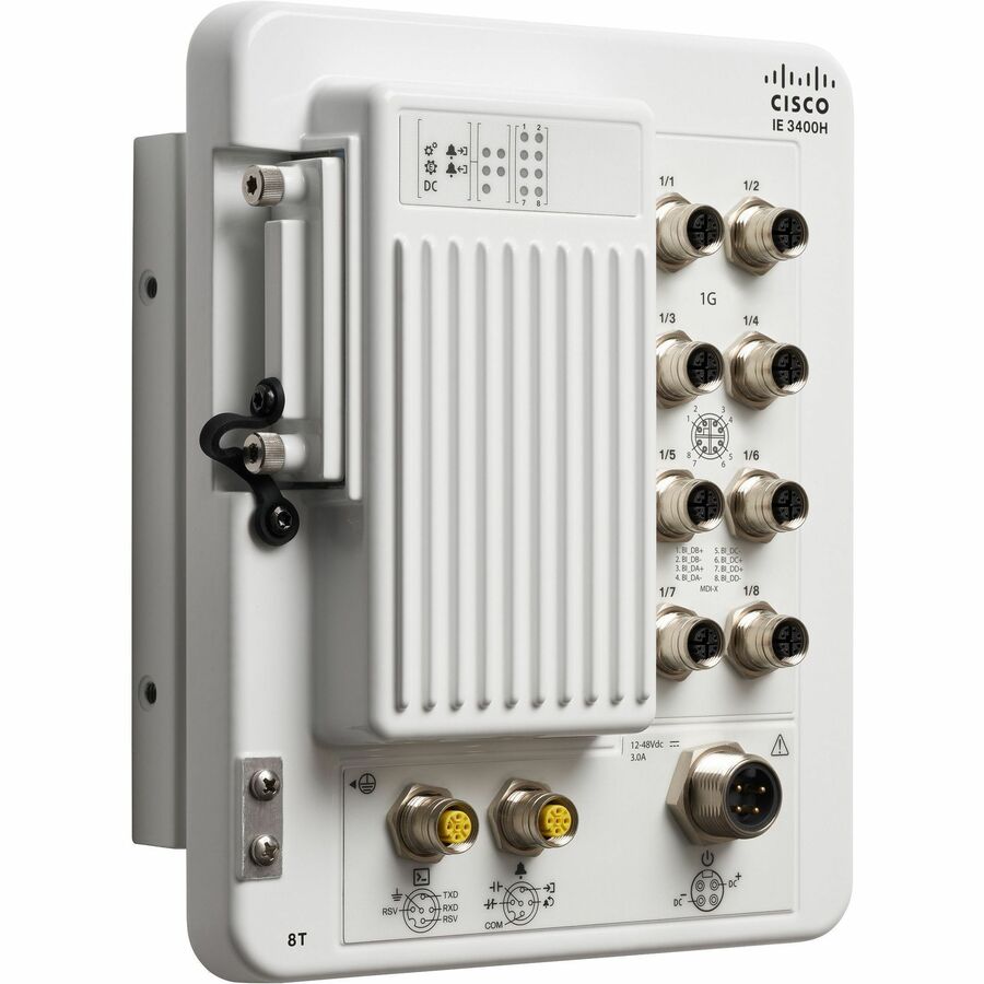 Cisco Catalyst IE3400 Heavy Duty w/ 8 GE M12 interfaces, IP67, Network Advantage