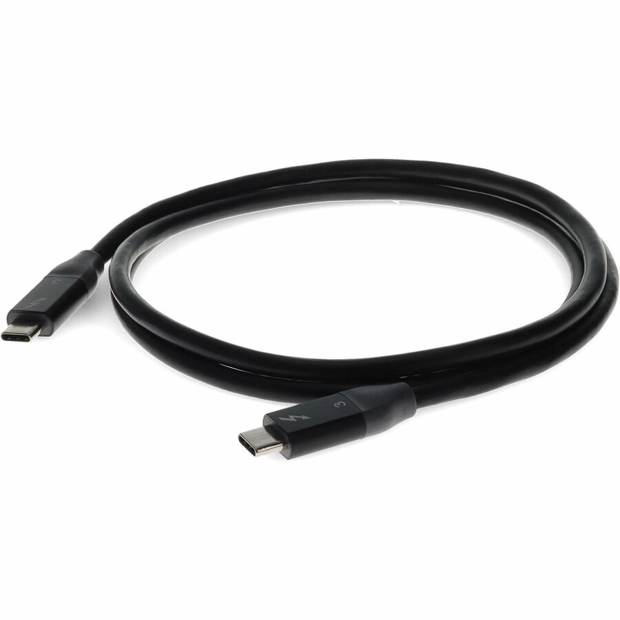 AddOn 1m USB C 3.1 Male to Male Black Cable