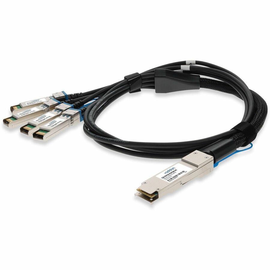 AddOn MSA and TAA Compliant 100GBase-CU QSFP28 to 4xSFP28 Direct Attach Cable (Passive Twinax, 3m)
