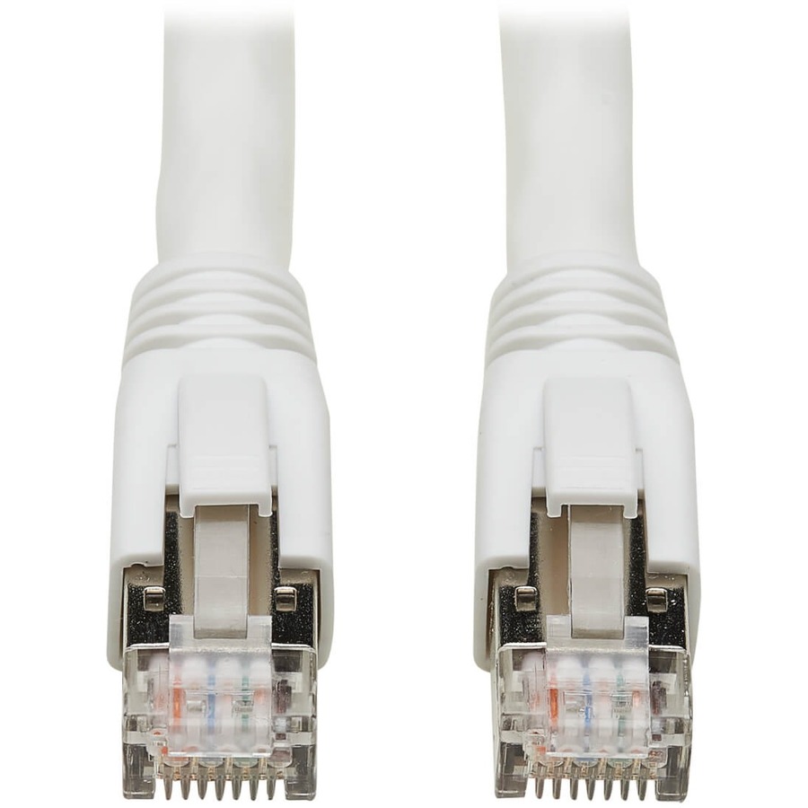 Tripp Lite by Eaton Cat8 25G/40G-Certified Snagless Shielded S/FTP Ethernet Cable (RJ45 M/M) PoE White 50 ft. (15.24 m)