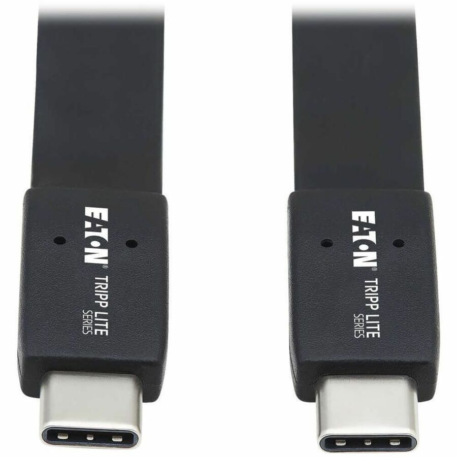 Eaton Tripp Lite Series USB-C Flat Cable (M/M) - USB 3.2 Gen 2 (10 Gbps), Thunderbolt 3 Compatible, 3 ft. (0.91 m)