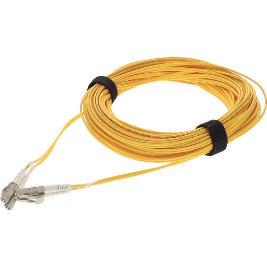AddOn 20m LC to LC Yellow OM1 Duplex OFNR (Riser-Rated) MMF Fiber Patch Cable