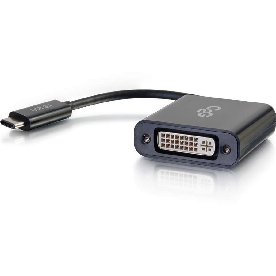 C2G USB-C to DVI-D Video Adapter Converter - Black