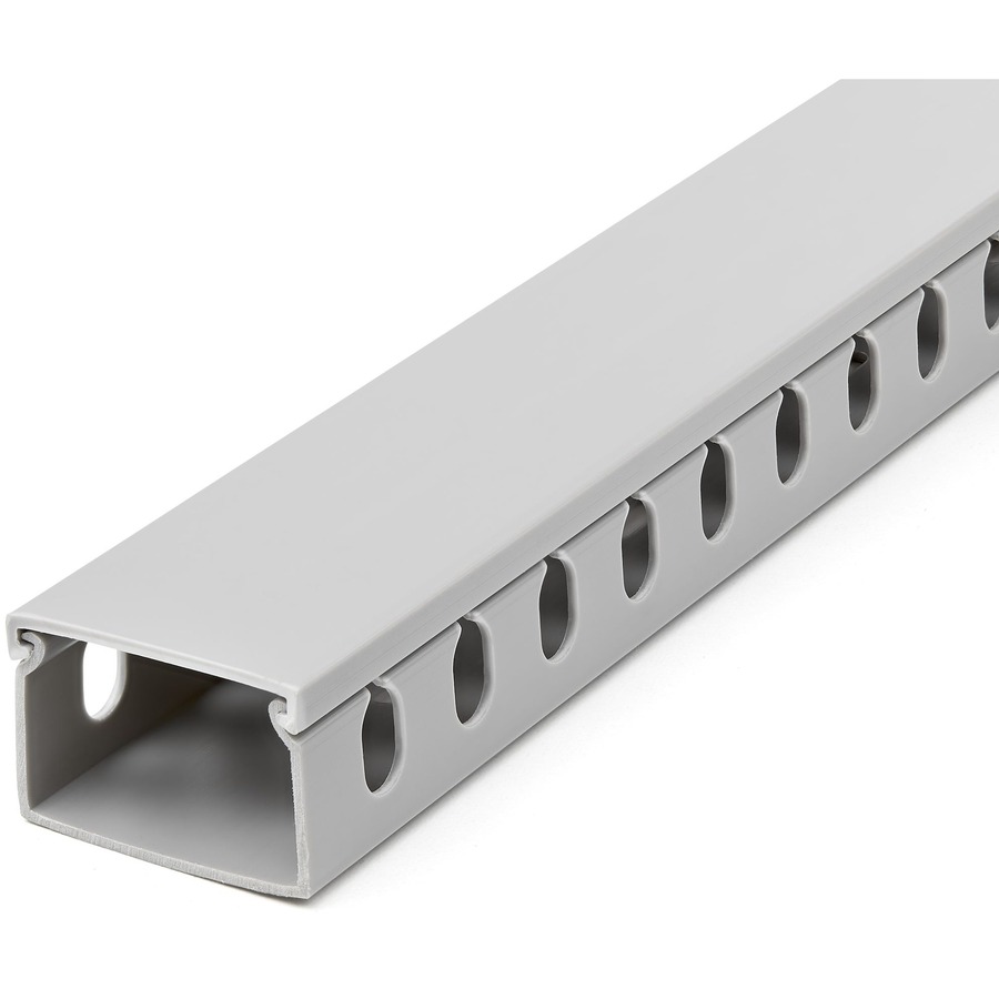 StarTech Cable Management Raceway with Cover 1-1/2"(38mm)W x 1"(25mm)H, 6.5ft(2m) length, 3/8"(8mm) Slots, Wall Wire Duct, UL, TAA