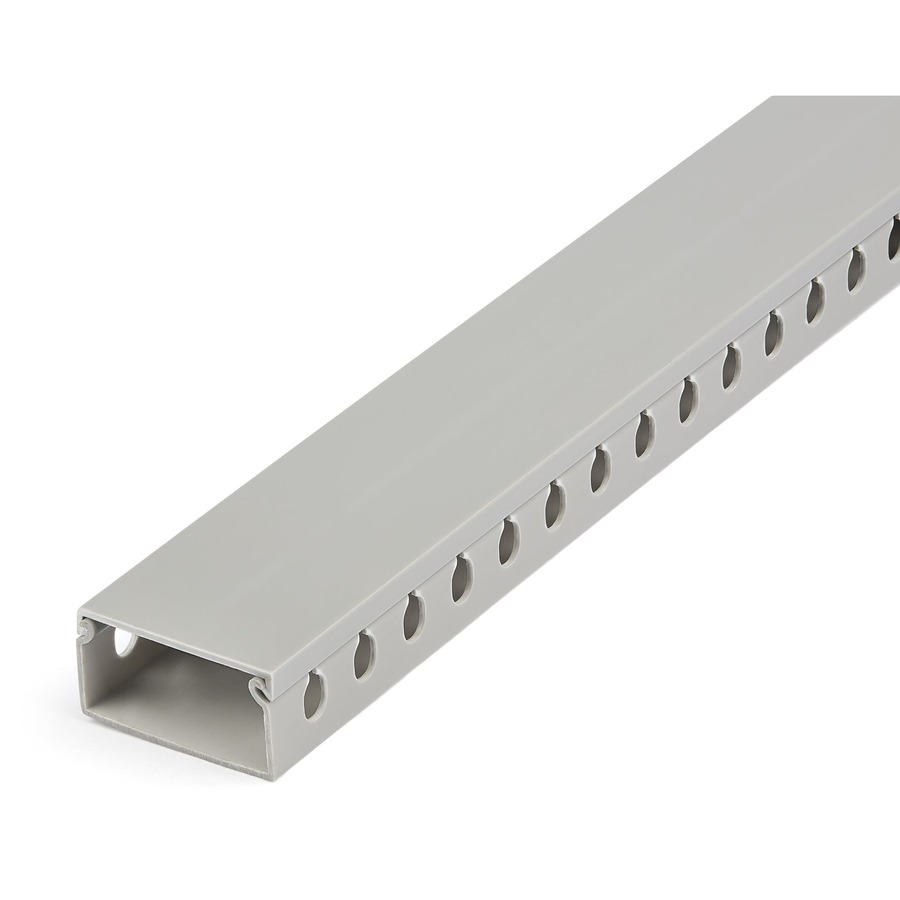 StarTech Cable Management Raceway with Cover 2"(50mm)W x 1"(25mm)H, 6.5ft(2m) length, 3/8"(8mm) Slots, Wall Wire Duct, UL Listed, TAA