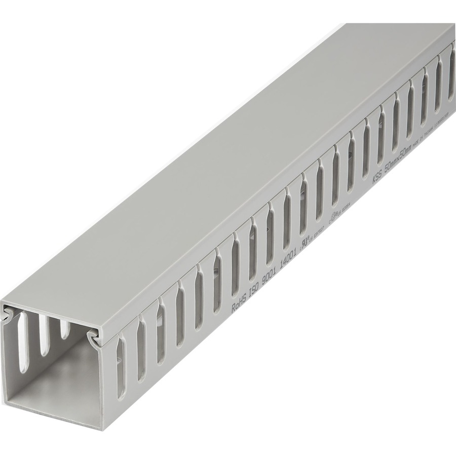 StarTech Cable Management Raceway with Cover 2"(50mm)W x 2"(50mm)H, 6.5ft(2m) length, 3/8"(8mm) Slots, Wall Wire Duct, UL Listed, TAA