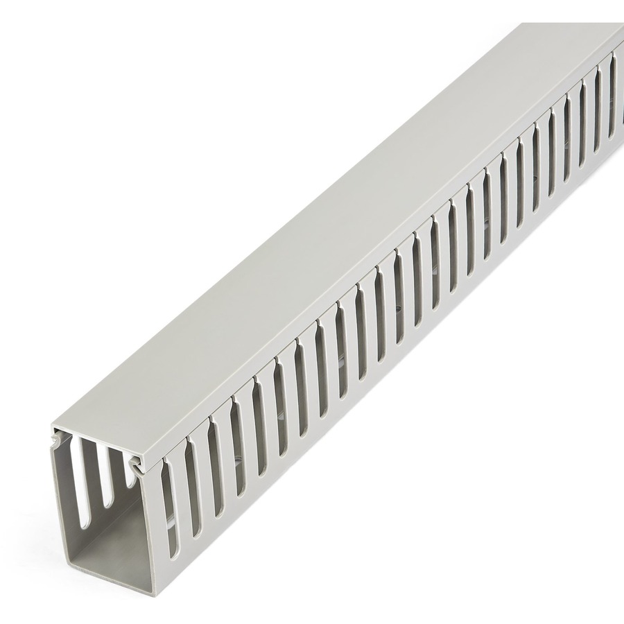 StarTech Cable Management Raceway with Cover 2"(50mm)W x 3"(75mm)H, 6.5ft(2m) length, 3/8"(8mm) Slots, Wall Wire Duct, UL Listed, TAA