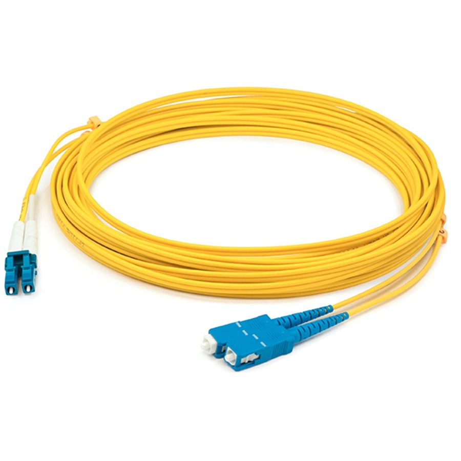 AddOn 86m SC to LC Yellow OS2 Duplex LSZH SMF Fiber Patch Cable
