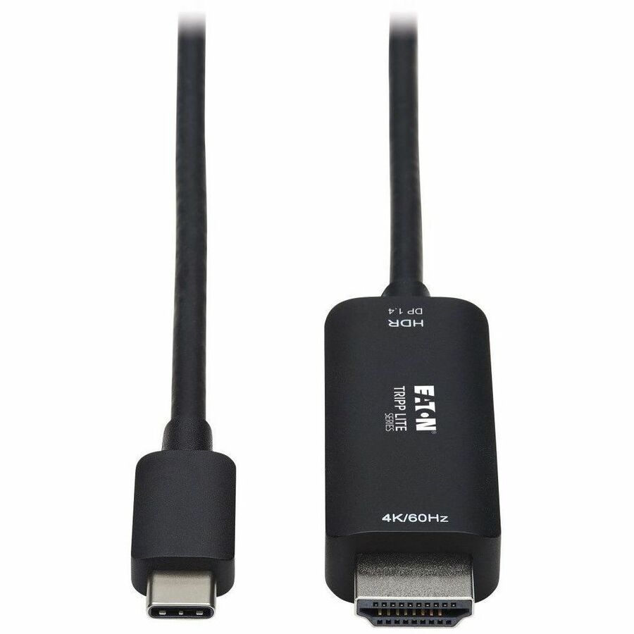 Tripp Lite by Eaton USB-C to HDMI Active Adapter Cable (M/M) 4K 60 Hz HDR HDCP 2.2 DP 1.4 Alt Mode Black 3 ft. (0.9 m)