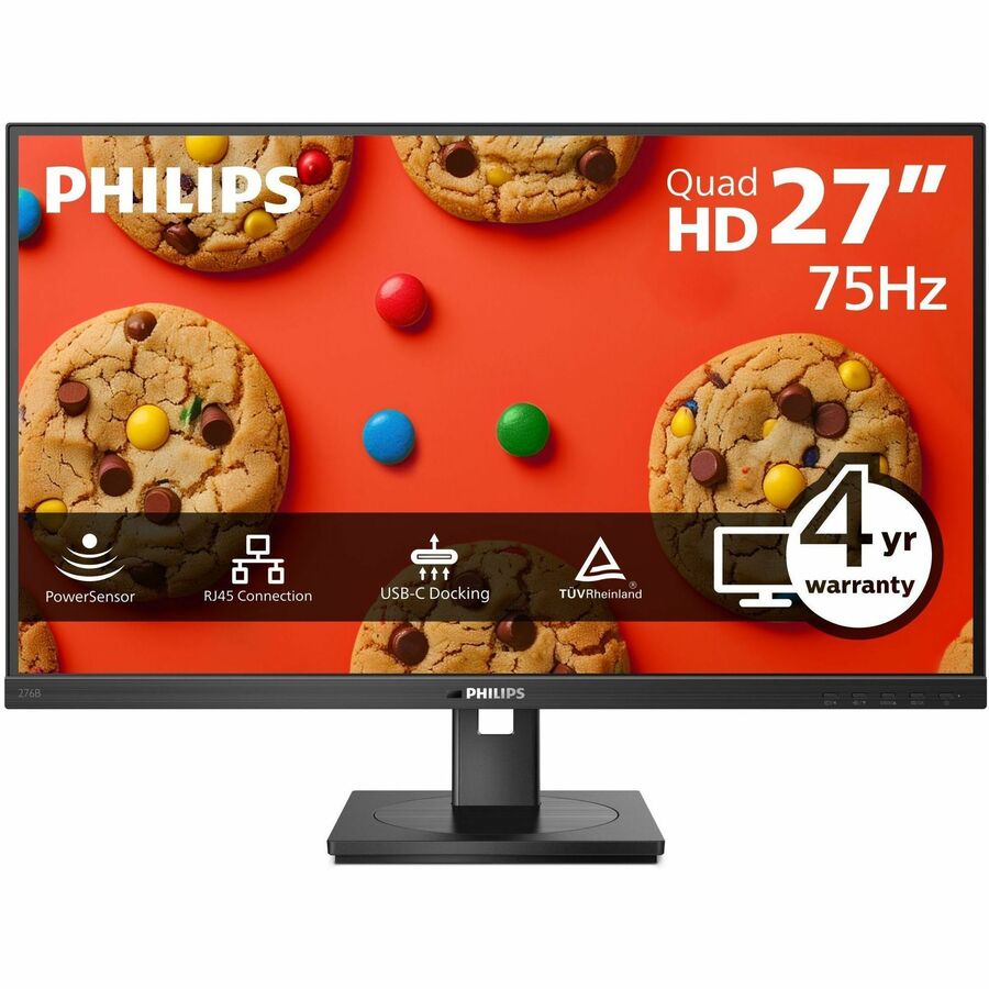 Philips B-Line 276B1 27" Class WQHD LED Monitor - 16:9 - Textured Black