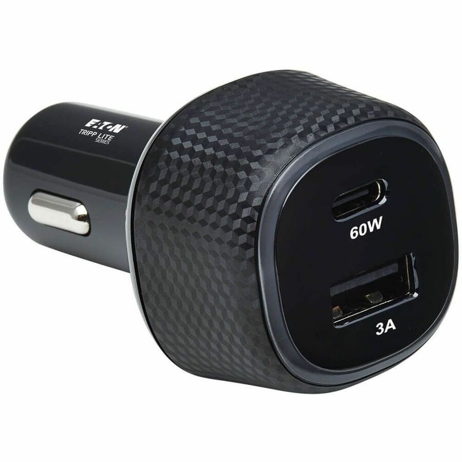 Tripp Lite by Eaton Dual-Port USB Car Charger 63W Max - USB-C PD 3.0 Up to 60W USB-A QC 3.0 Up to 18W