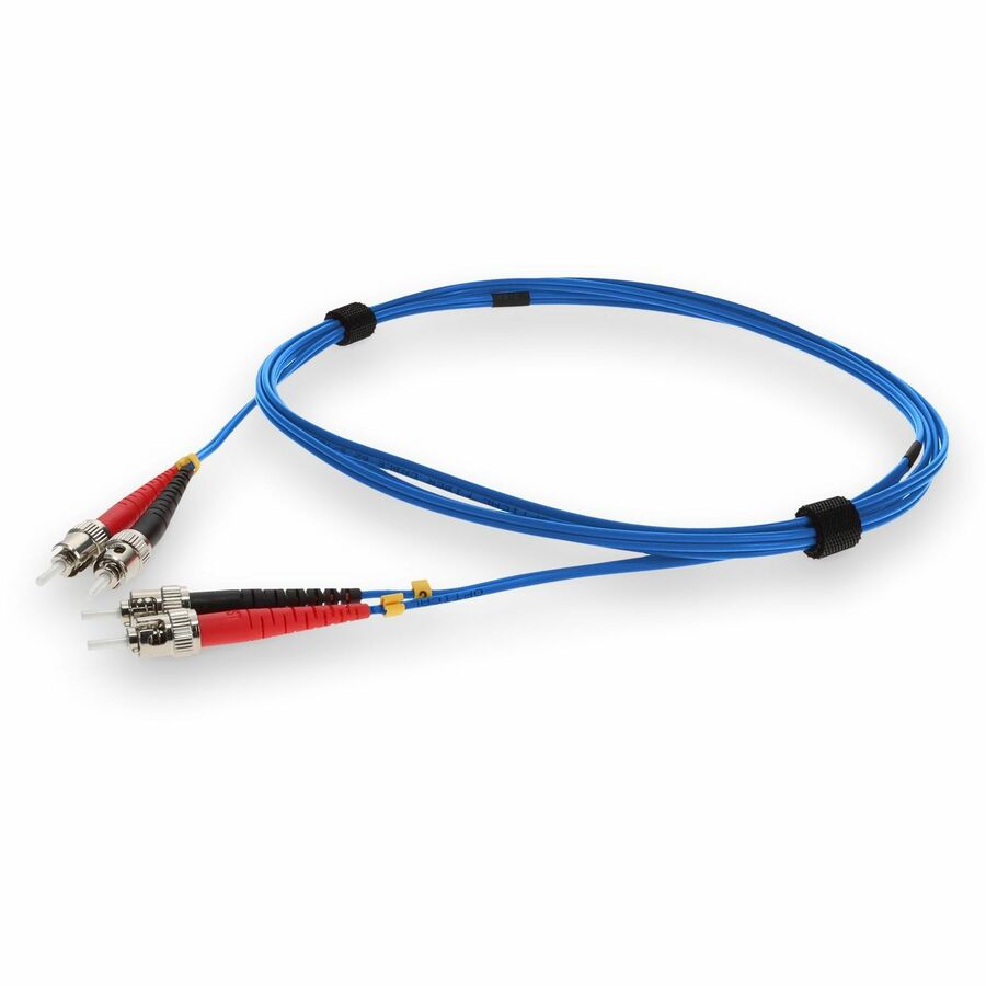 AddOn 3m ST to ST Blue OM1 Duplex OFNP (Plenum-Rated) MMF (Multi Mode) Fiber Patch Cable, 62.5/125