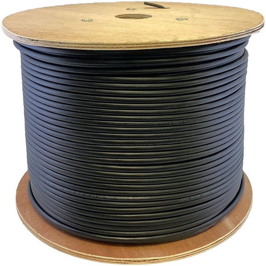 AddOn 1000ft Non-Terminated Black OM3 OFNR (Riser-Rated) 4-Strand Fiber Bulk Cable