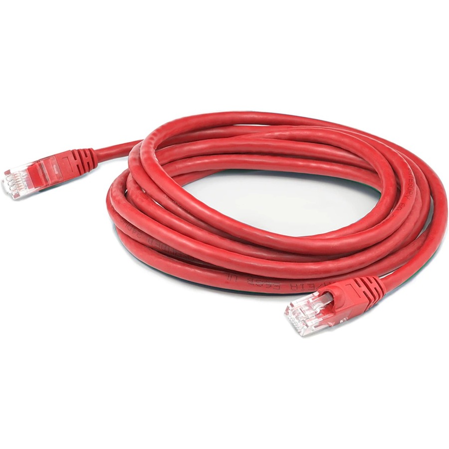 AddOn 4ft Red CAT 6A Shielded PVC Ethernet Cable Snagless Easy Clear Boot RJ-45 M/M