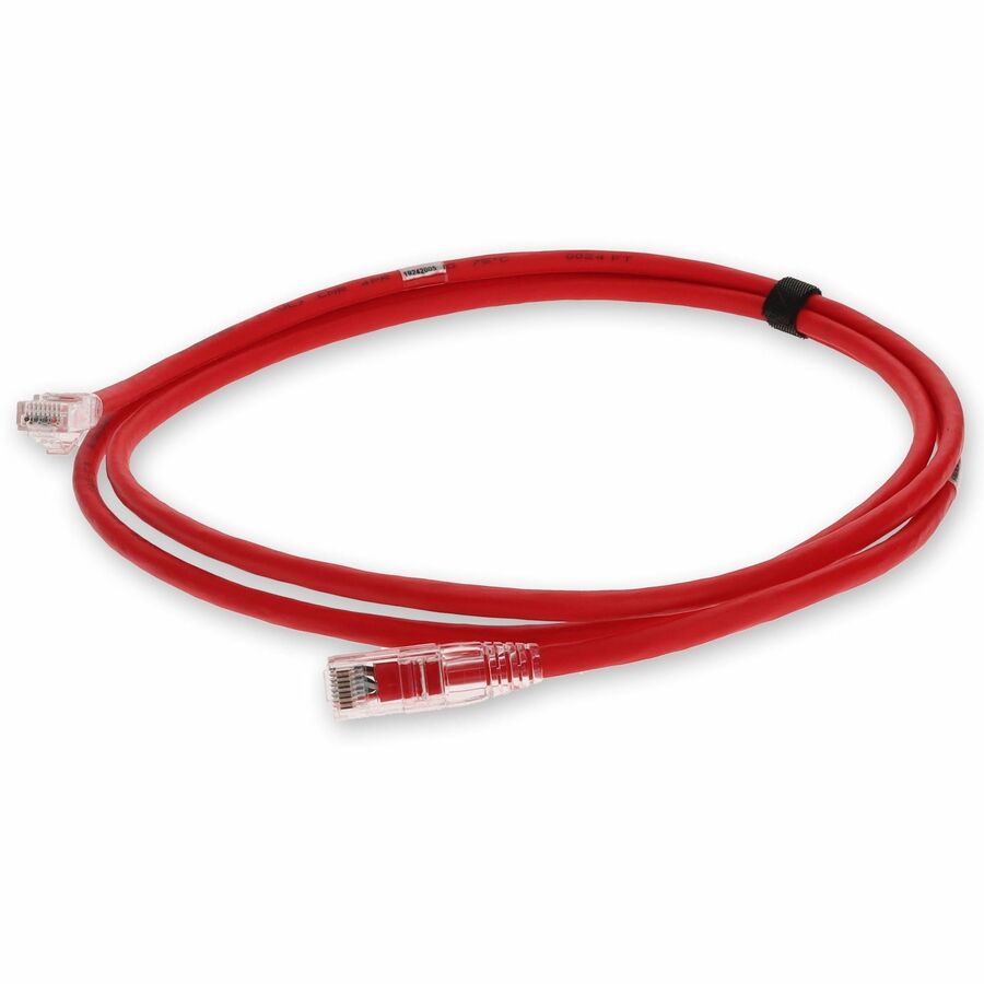 AddOn 4ft Red CAT6A Shielded PVC Ethernet Cable Snagless Easy Clear Boot RJ-45 M/M CAT 6A
