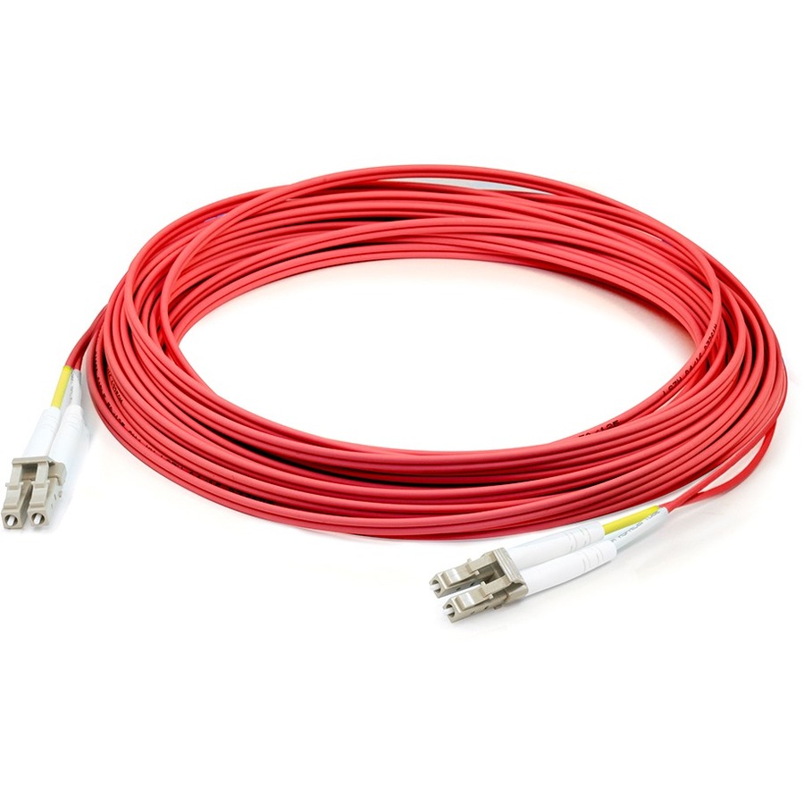 AddOn 2m LC to LC Red OM2 Duplex OFNP (Plenum-Rated) Fiber Patch Cable