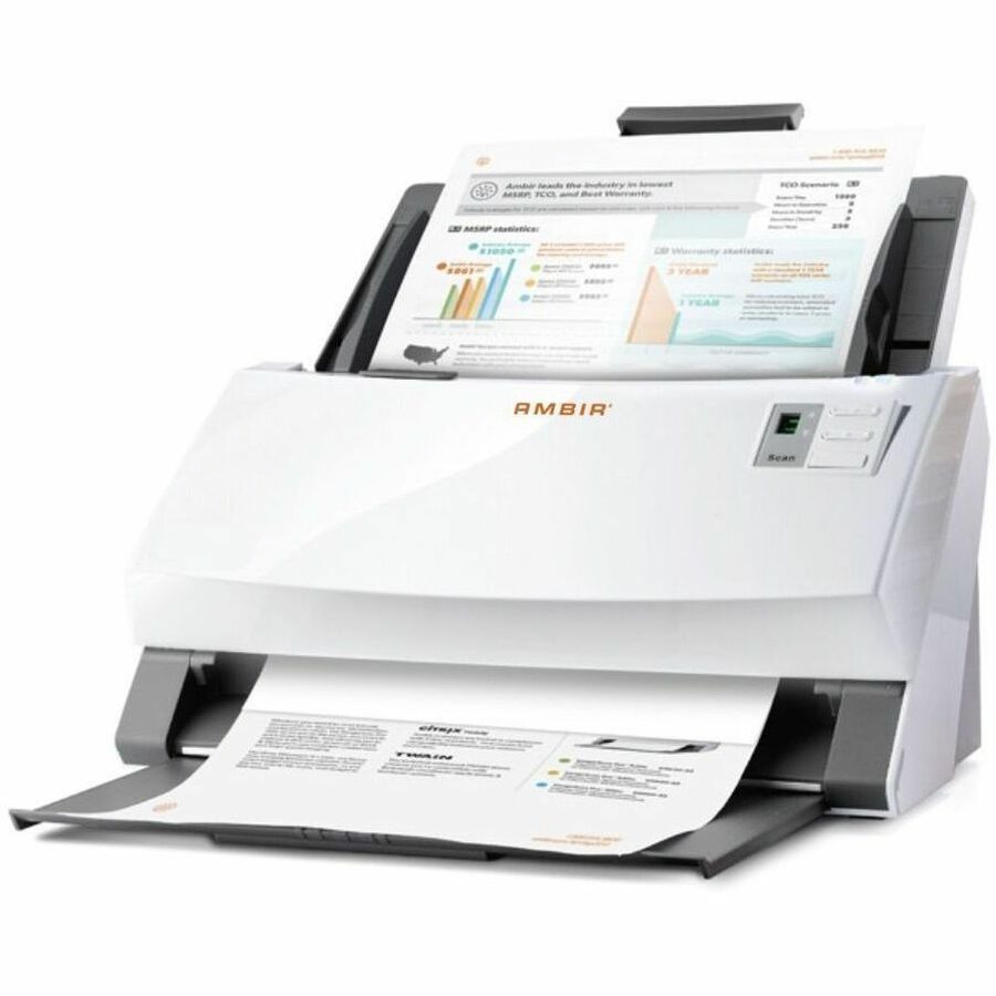 AMBIR ImageScan Pro 340 Sheetfed Document Scanner - 600 dpi Optical