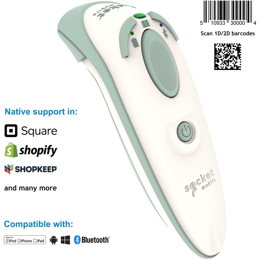 Socket Mobile DuraScan® D745, Universal Barcode Scanner & Charging Cradle for Health Care