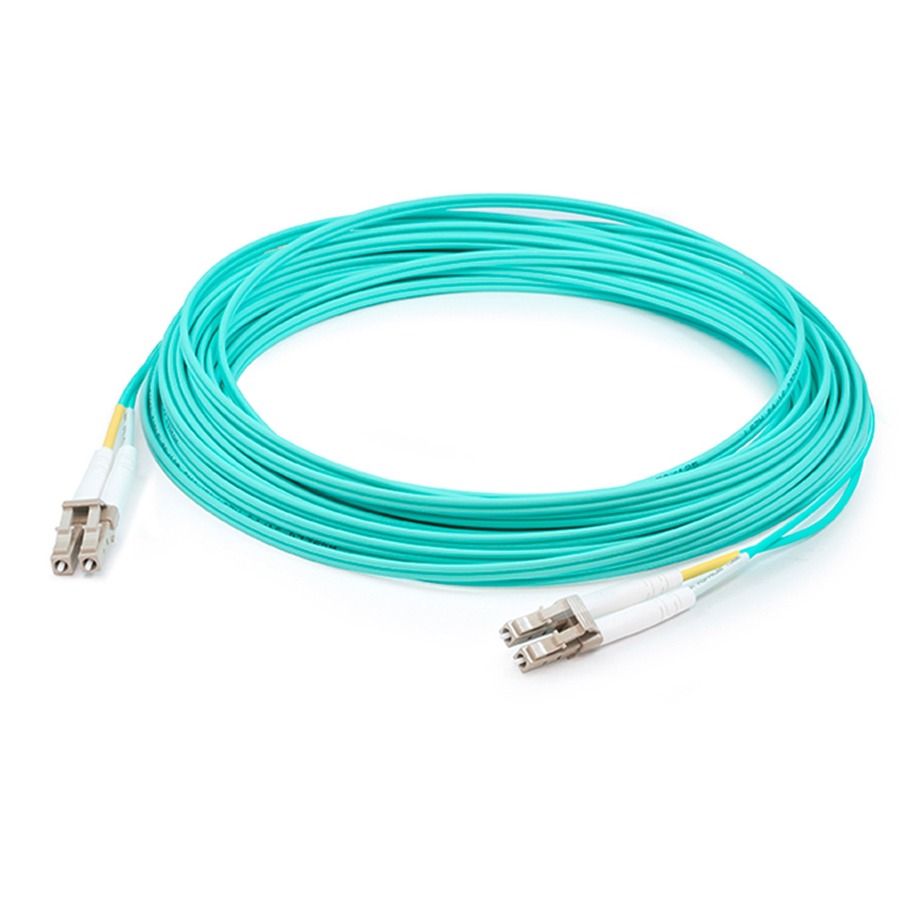 AddOn 66m LC to LC Aqua OM4 Duplex LSZH Fiber Patch Cable