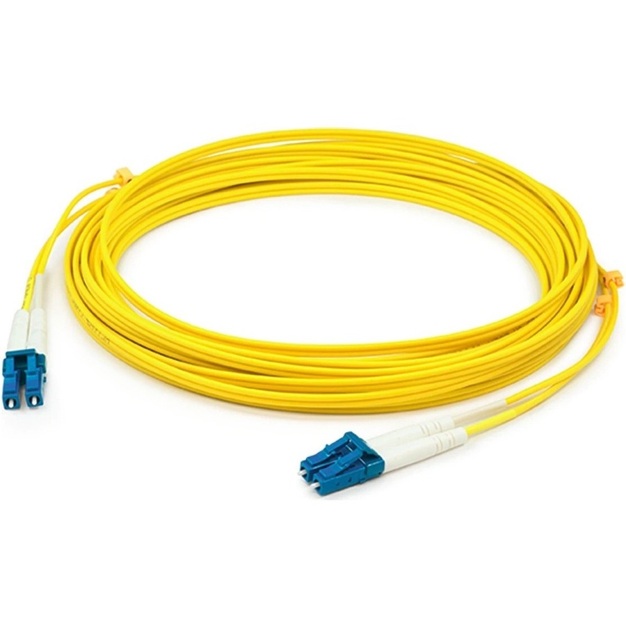 AddOn 66m LC to LC Yellow OS2 Duplex OFNP (Plenum-Rated) SMF Fiber Patch Cable