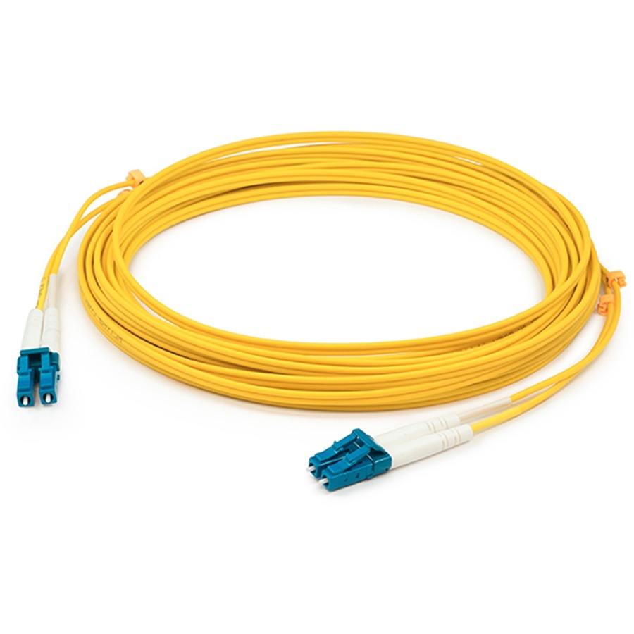 AddOn 68m LC to LC Yellow OS2 Duplex OFNR (Riser-Rated) SMF Fiber Patch Cable