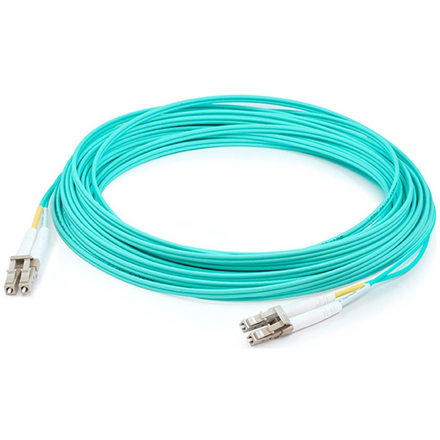 AddOn 96m LC to LC Aqua OM4 Duplex LSZH Fiber Patch Cable