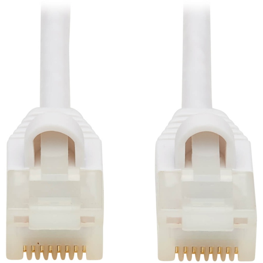 Eaton Tripp Lite Series Safe-IT Cat6a 10G Snagless Antibacterial Slim UTP Ethernet Cable (RJ45 M/M), White, 2 ft. (0.61 m), TAA