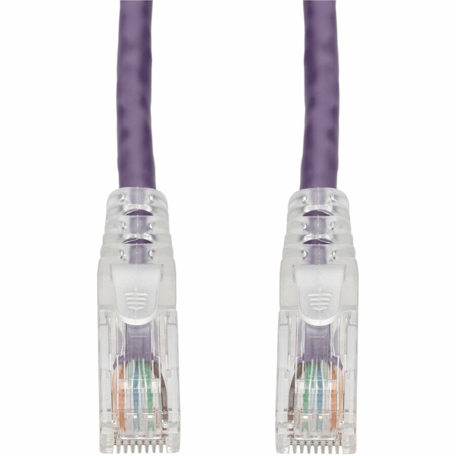 AddOn 10ft Purple CAT6 PVC Ethernet Cable Snagless Easy Clear Boot TAA RJ-45 M/M CAT 6