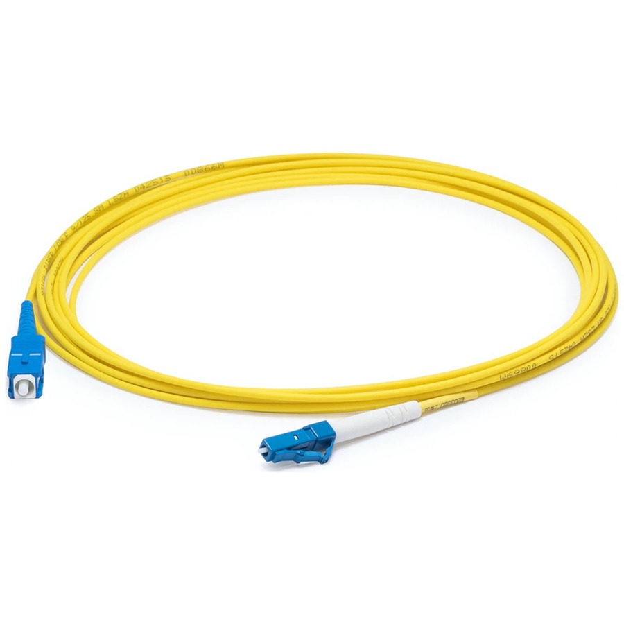 AddOn 62m SC to LC Yellow OS2 Simplex LSZH SMF Fiber Patch Cable