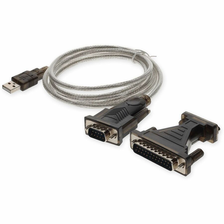 AddOn 5ft USB-A 2.0 Male to DB-25 Male Adapter Cable