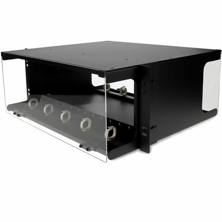 AddOn 19-inch Patch Panel 4U Chassis with 12 Open LGX Cassette Bays