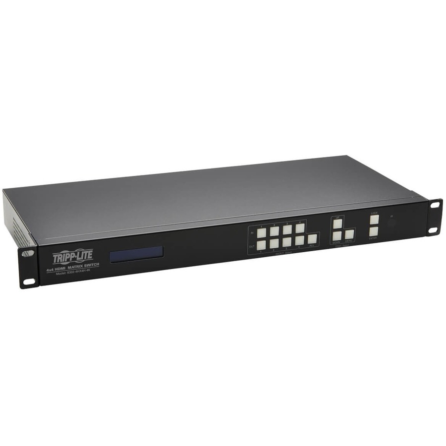 Tripp Lite by Eaton 4x4 HDMI Matrix Switch/Splitter with Audio Extractor Remote Access and Multi-Resolution Support 4K 60 Hz HDR