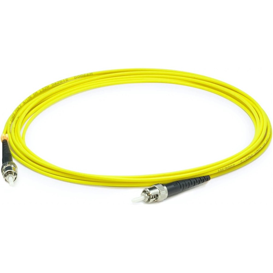 AddOn 63m ST to ST Yellow OS2 Simplex OFNP (Plenum-Rated) SMF Fiber Patch Cable