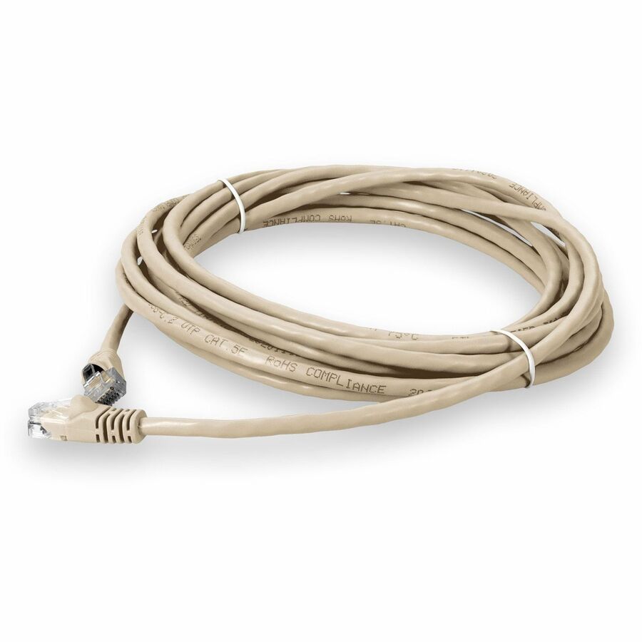 AddOn 15ft Beige CAT5E PVC Ethernet Cable Snagless Bubble Boot RJ-45 M/M CAT 5E