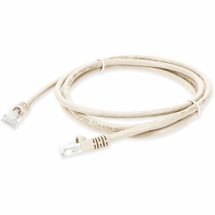 AddOn 3ft Beige CAT5E PVC Ethernet Cable Snagless Bubble Boot RJ-45 M/M CAT 5E