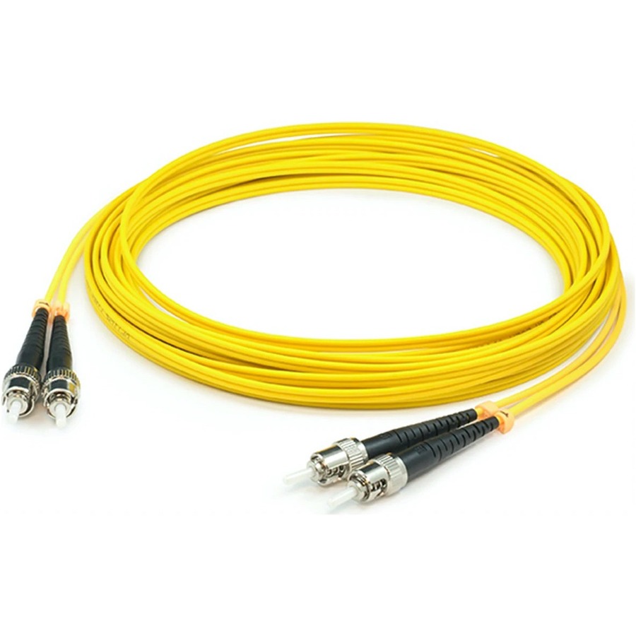 AddOn 91m ST to ST Yellow OS2 Duplex OFNR (Riser-Rated) SMF Fiber Patch Cable