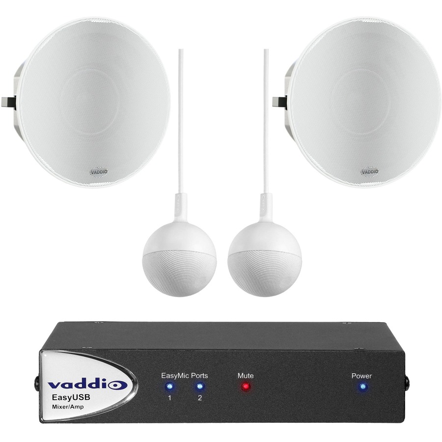 Vaddio EasyTALK USB Camera Audio Kit - Includes Two Conference Microphones, Two Speakers, and Mixer